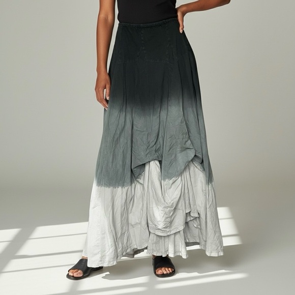 Dresses & Skirts - Tie Dye Ombre Bustle Maxi Skirt